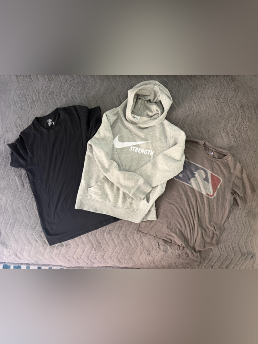 Bundle lot 3-Nike hoodie, MLB and Jockey shirts- small